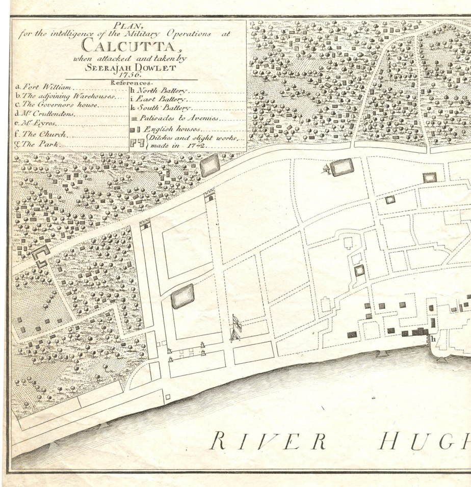 Battle of Calcutta Military Plan, 1756; Left Part