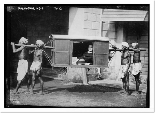 Four Indians Carrying Palanquin, Calcutta, 1922