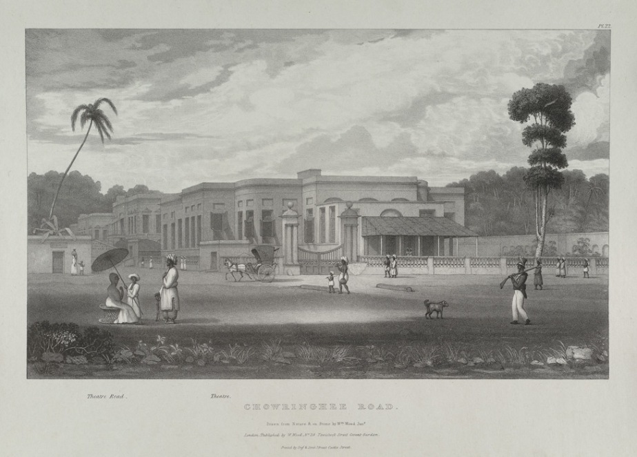 Chowringhee Theatre, Theatre Road, Lower Chowringhee, 1833