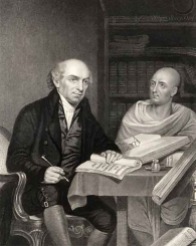 William Carey and Pundit. Engraved by J Jenkins after Home Courtesy:NPG